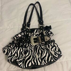 Y2K Zebra Shoulder Bag